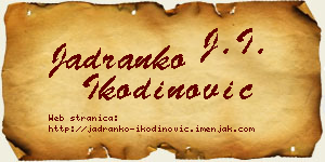 Jadranko Ikodinović vizit kartica